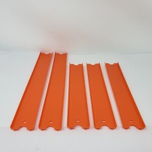 Hot Wheels Orange Replacement Tracks 2 Long 3 Short Lot of 5